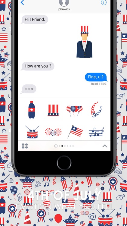 4th of July Stickers for iMessage By ChatStick