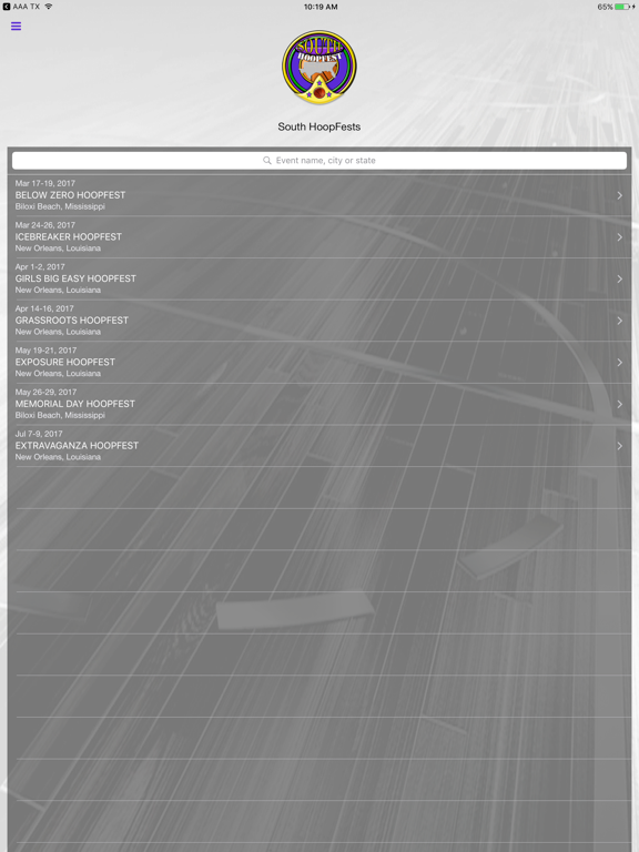 South Hoopfests iPad screenshot 1 - Sports app