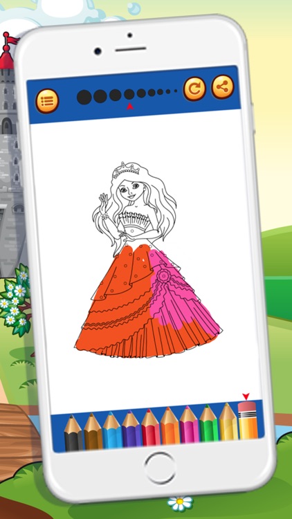 Beautiful Princess Coloring Book screenshot-4