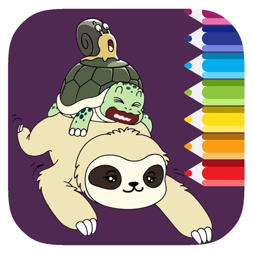 Animal Sloth Coloring Book For Kids Preschool iOS App
