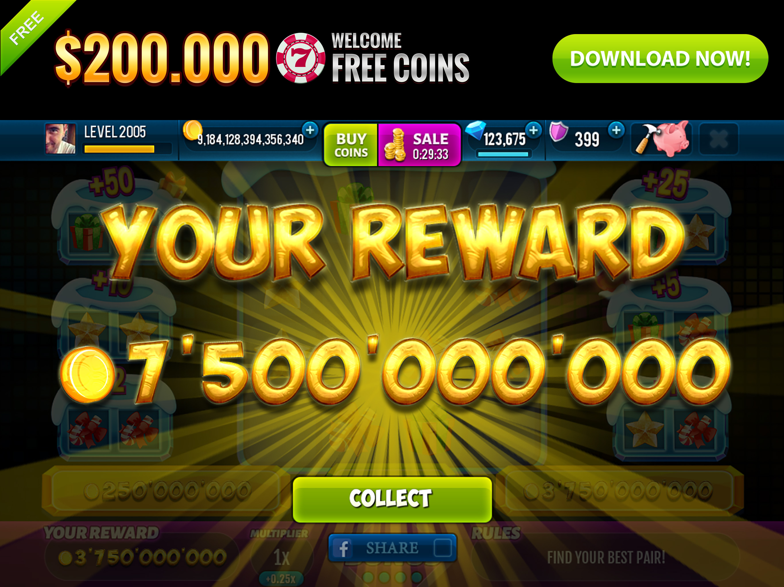 Rich Santa Slots: Vegas Casino screenshot 10