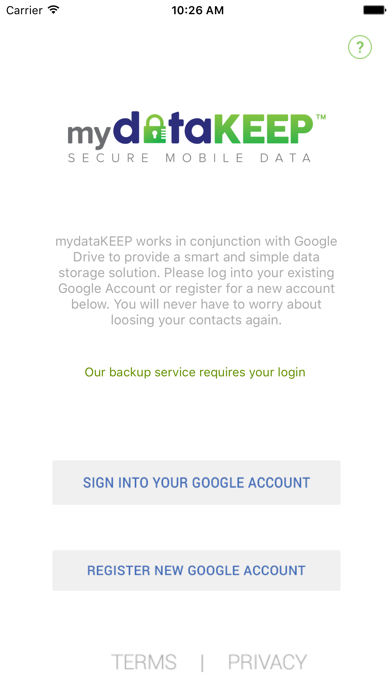 Screenshot #1 pour MyDataKeep
