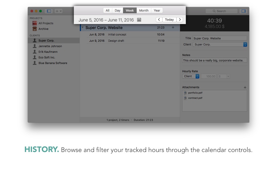 #4. Tracktiq (macOS) Podle: Martin Hoeller
