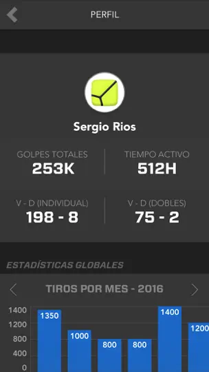 Captura de pantalla de Zepp Tennis Classic en iPhone 3