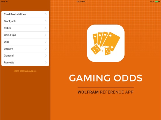 Screenshot #4 pour Wolfram Gaming Odds Reference App