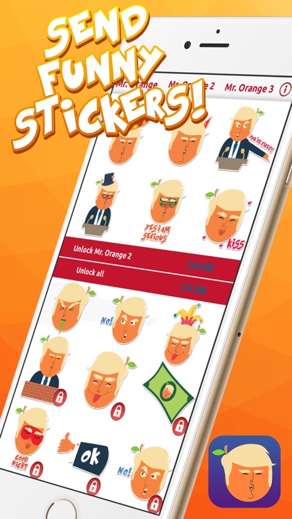Mr. Orange in Charge – Stickers for iMessage