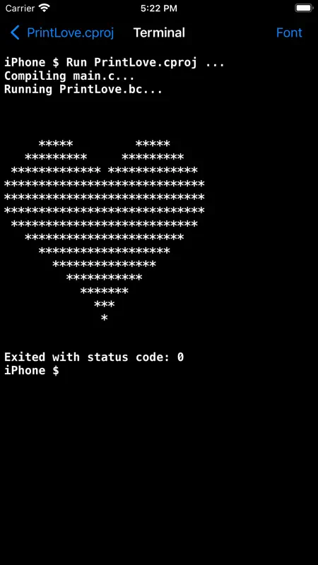 C Shell - C language compiler screenshot 2 of 6