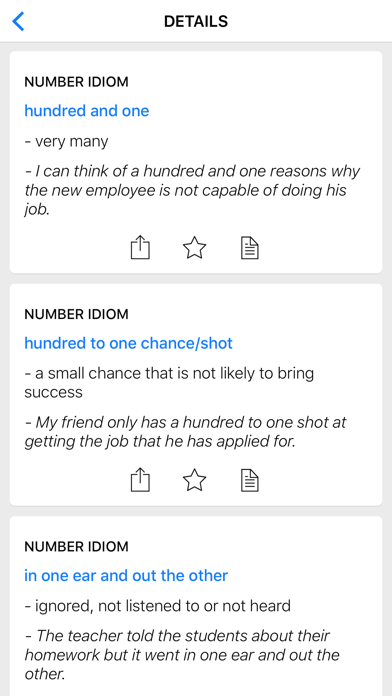 Number & Love idioms Screenshot