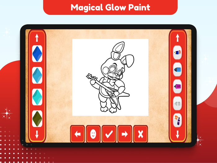 at nights coloring and Glitter