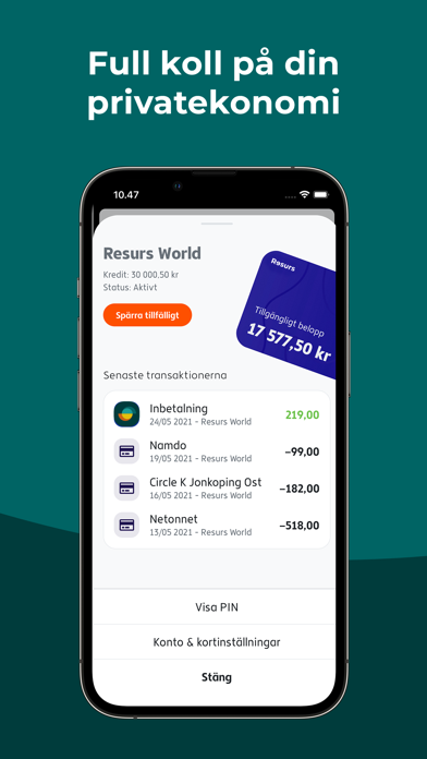 Resurs Bank Screenshot