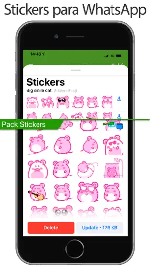 Captura de pantalla de Stickers PRO WA en iPhone 1