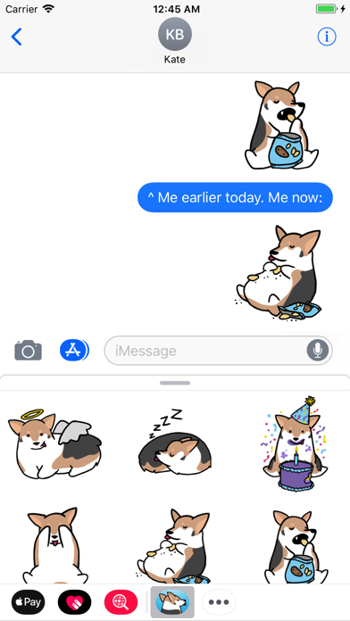 Seymour Corgi Stickers Screenshot