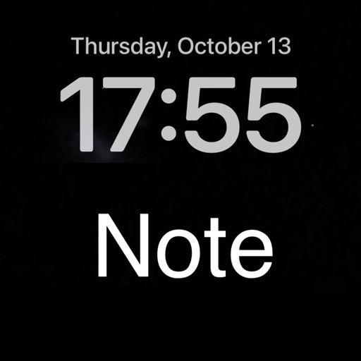 Lock Screen Note - Show Notes icon