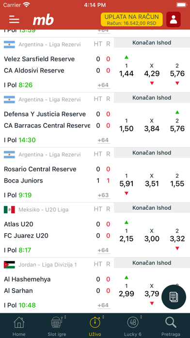 Meridianbet.RS Screenshot