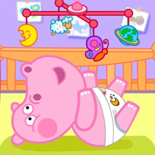 Hippo pet care game simulator icon