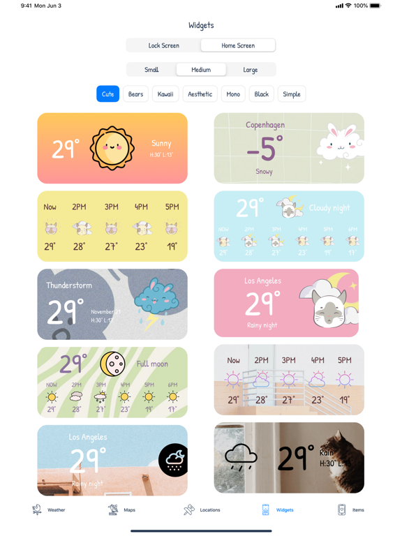 CuteWeather: weather widgetのおすすめ画像4