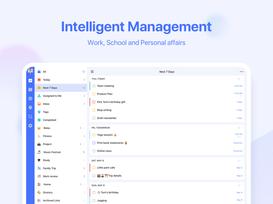 TickTick: todoリストとタスク管理とカレンダーのおすすめ画像1
