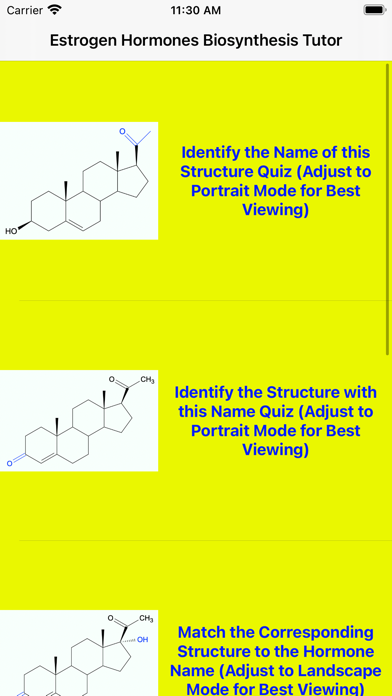 Screenshot #1 pour Estrogen Hormones Tutor