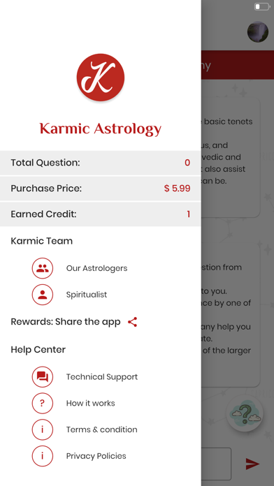 Karmic Astrology & Horoscope Screenshot