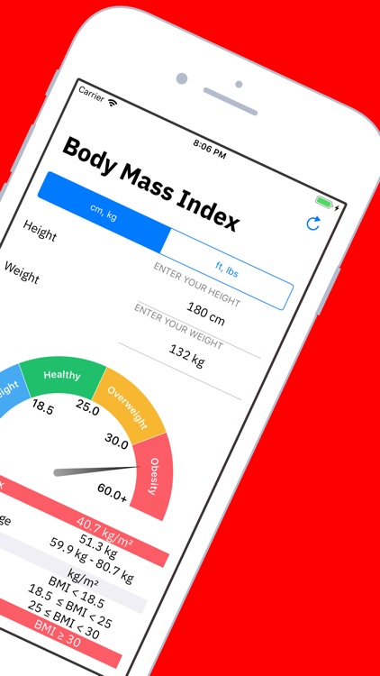 Body Mass Index (BMI) BMIApp+
