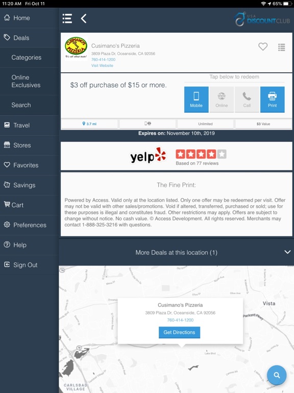 USA Discount Club iPad screenshot 6 - Shopping app