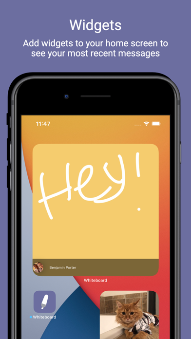 Whiteboard - Widget Messaging Screenshot