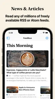 feedibus — rss feed reader iphone screenshot 1