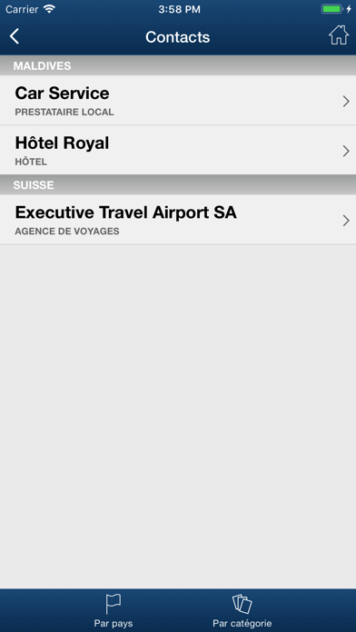 Executive Travel Screenshot