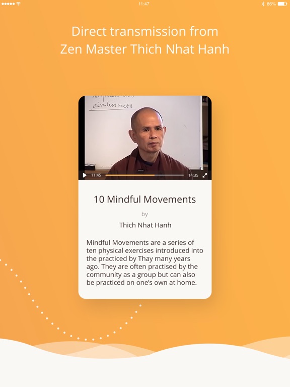 Plum Village: Zen Meditation iPad screenshot 5 - Health & Fitness app