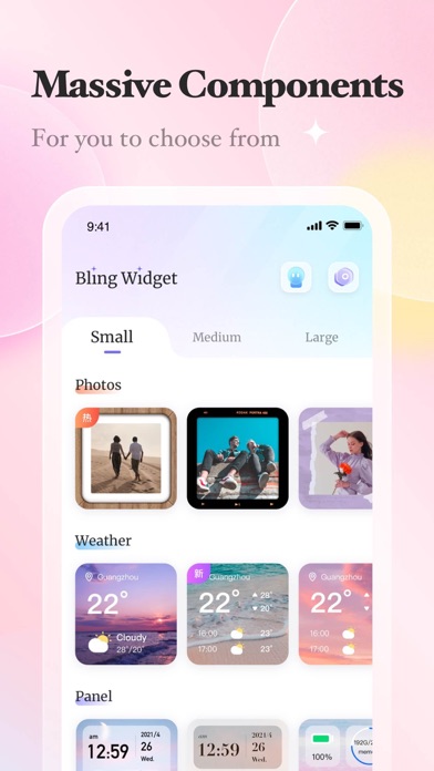 Bling Widget- icon themes Screenshot