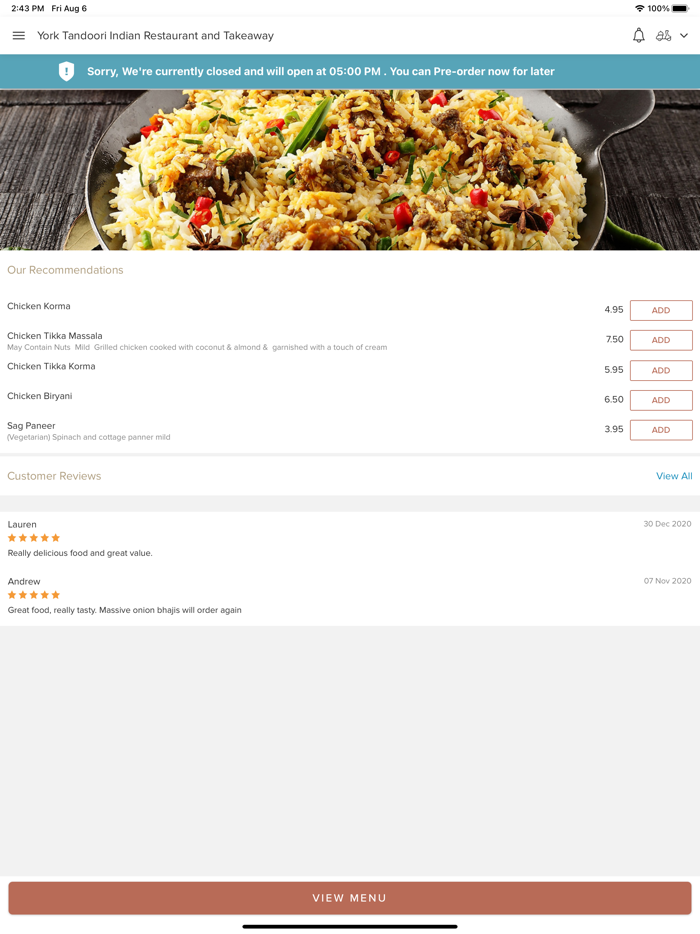 York Tandoori Indian