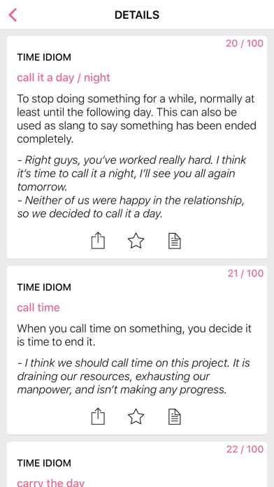Time Number idioms in English Screenshot