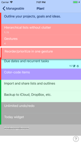 Manageable: Nested ToDo Lists screenshot