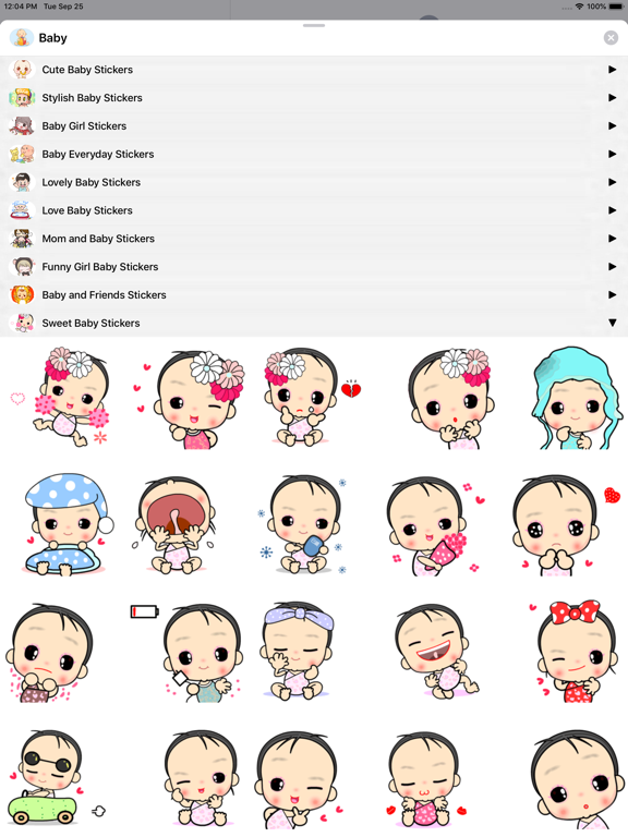Baby Stickers • iPad screenshot 9 - Stickers app
