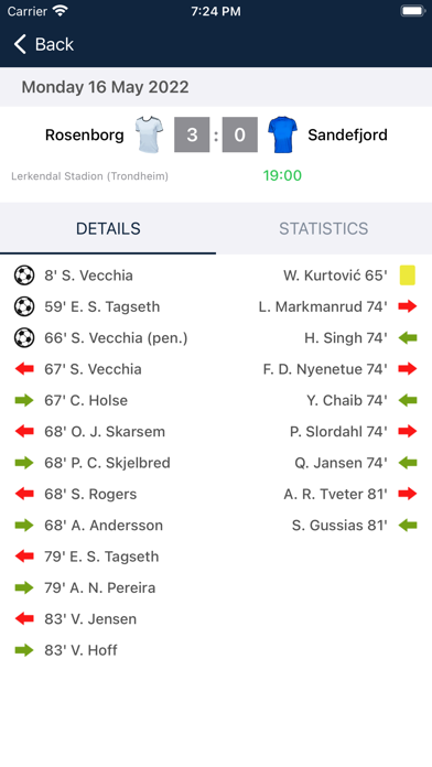 Live Scores Eliteserien 2024 Screenshot