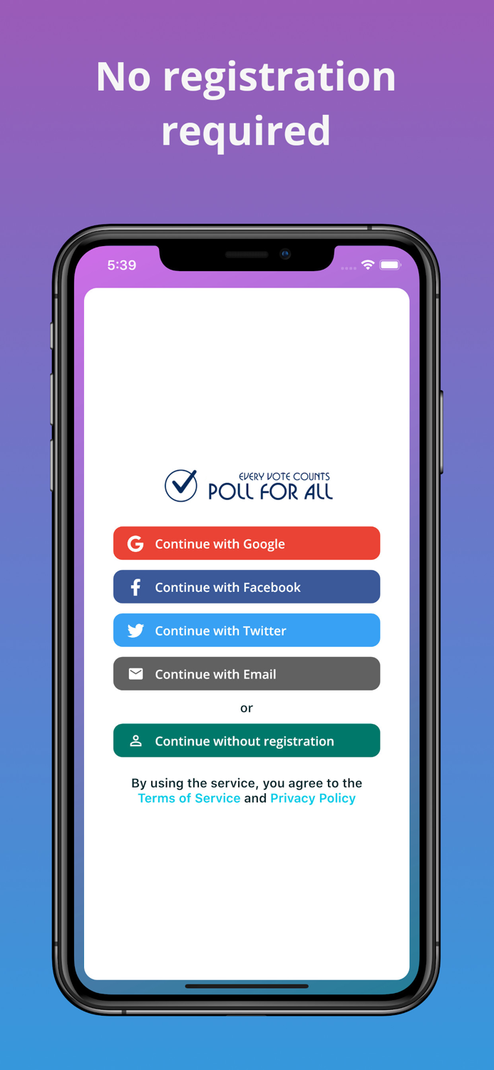 Poll For All - Create polls