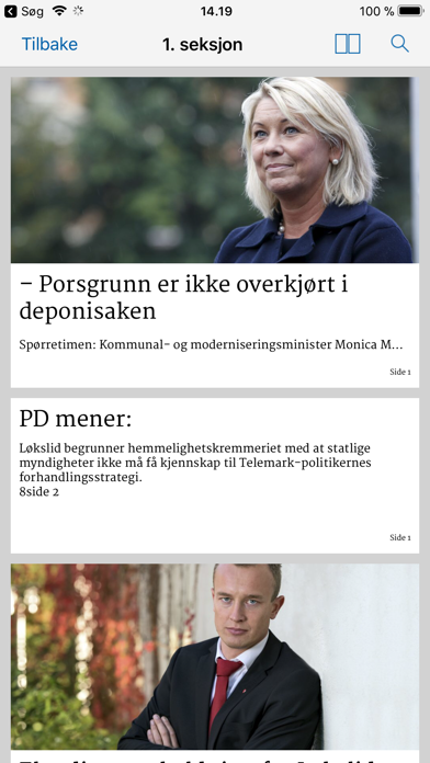 Porsgrunns Dagblad eAvis Screenshot