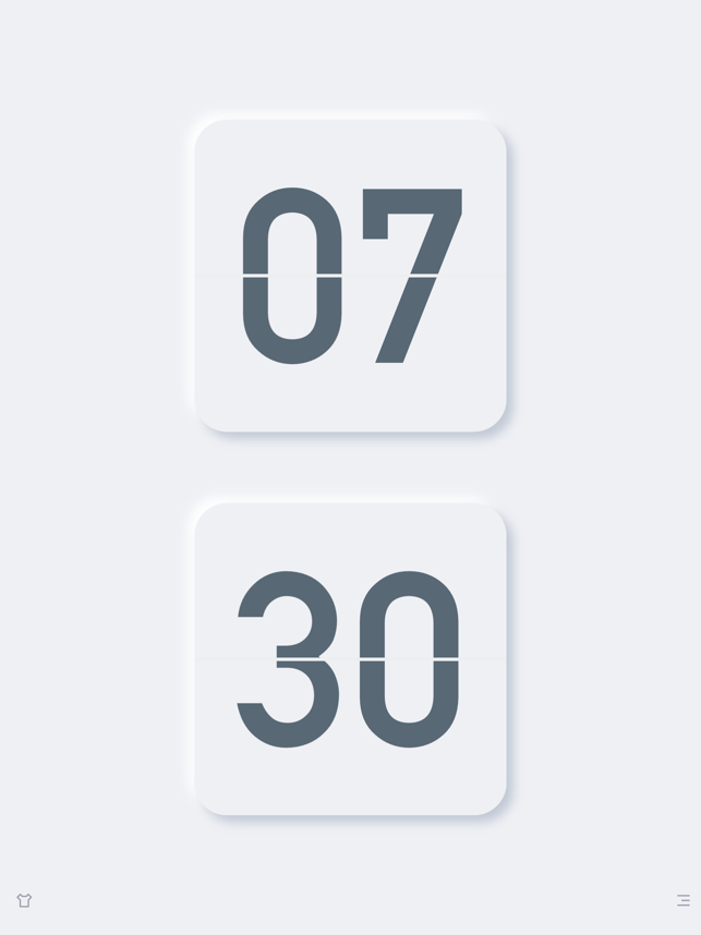 ‎FlipClock - big digital clock Screenshot