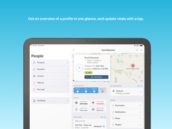 Enquire Mobile CRM by Aline iPad screenshot 1 - Business app