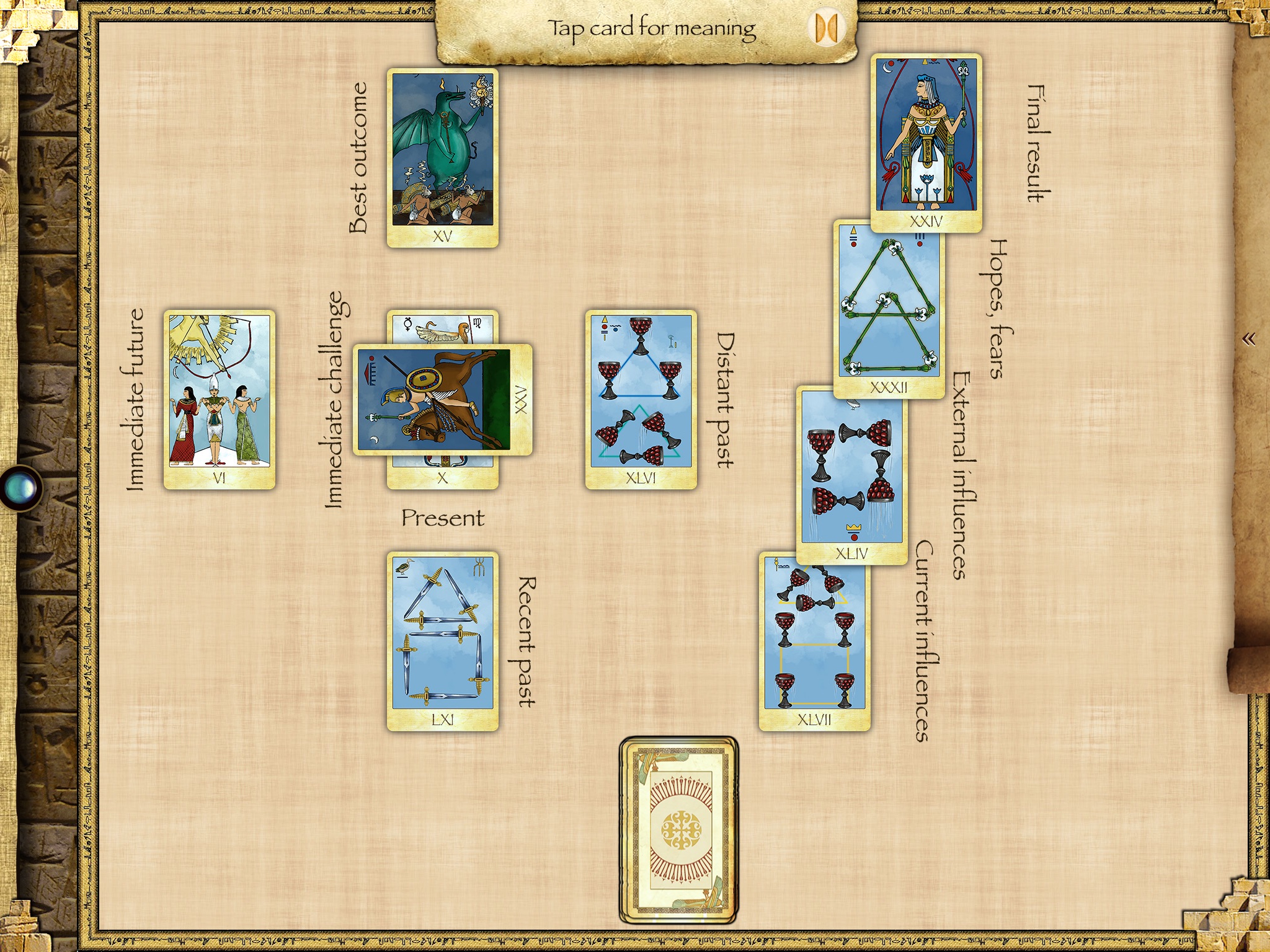 Egypt Tarot HD screenshot 4