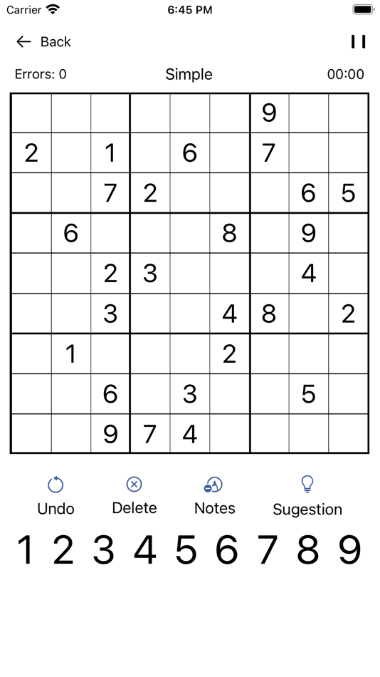 #2. sudoku 数独游戏 classic game (iOS) 由: 楠 唐