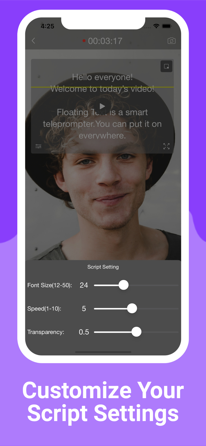 Teleprompter - Floating Text