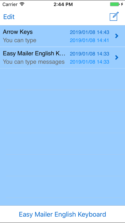 #2. Easy Mailer English Keyboard (iOS) By: 4us
