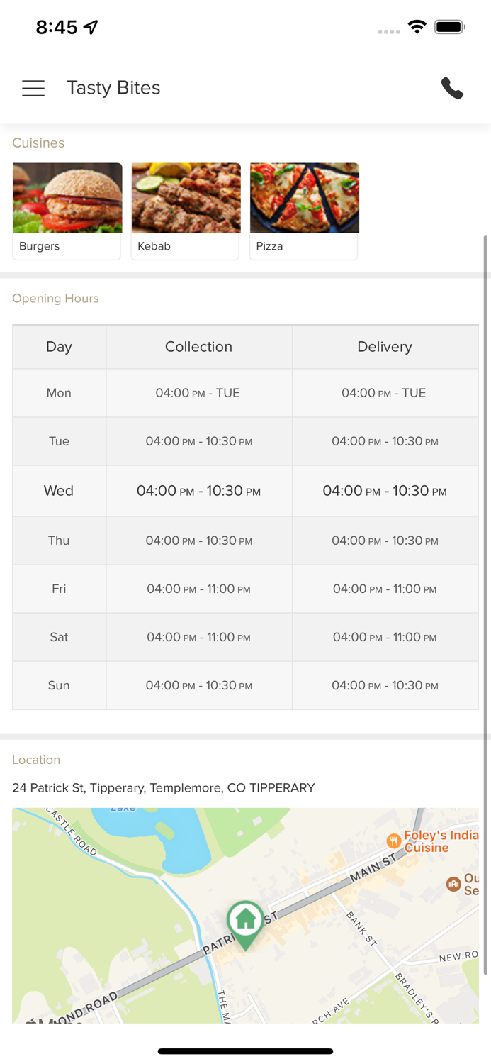 Tasty Bites Templemore.