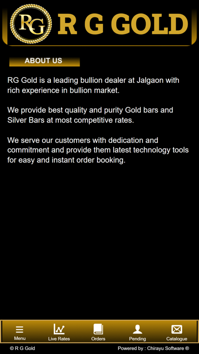 RG Jewellers Screenshot