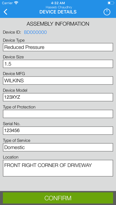 Ventura County Backflow Test Screenshot