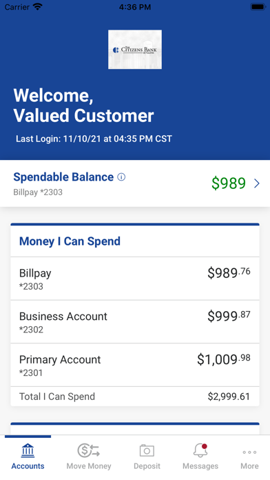 The Citizens Bank of Clovis Screenshot