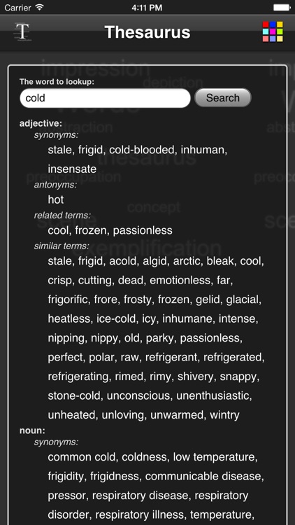 Thesaurus App