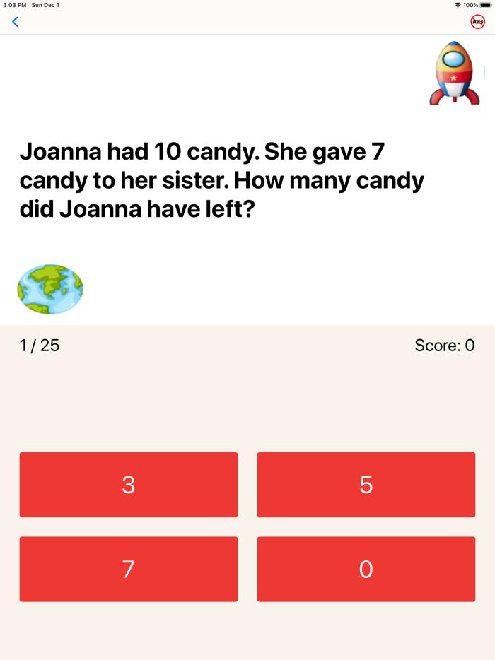 First Grade Math Quiz