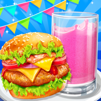 Hamburger and Icy Juice